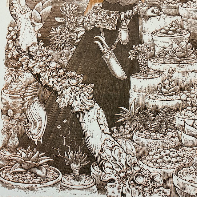 Thumbnail: The Botanist. A3 Risograph