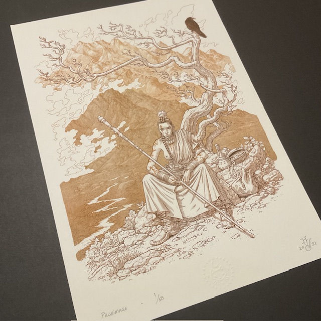 Thumbnail: Pilgrimage. A3 Risograph