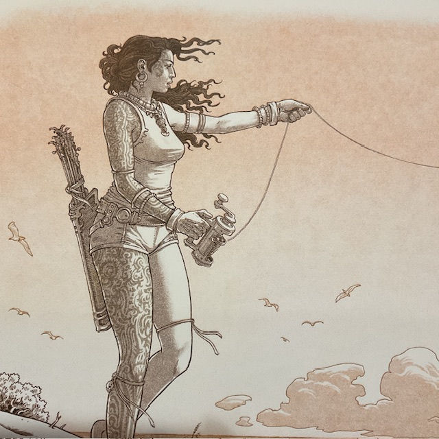 Thumbnail: Kite Flyer. A3 Risograph