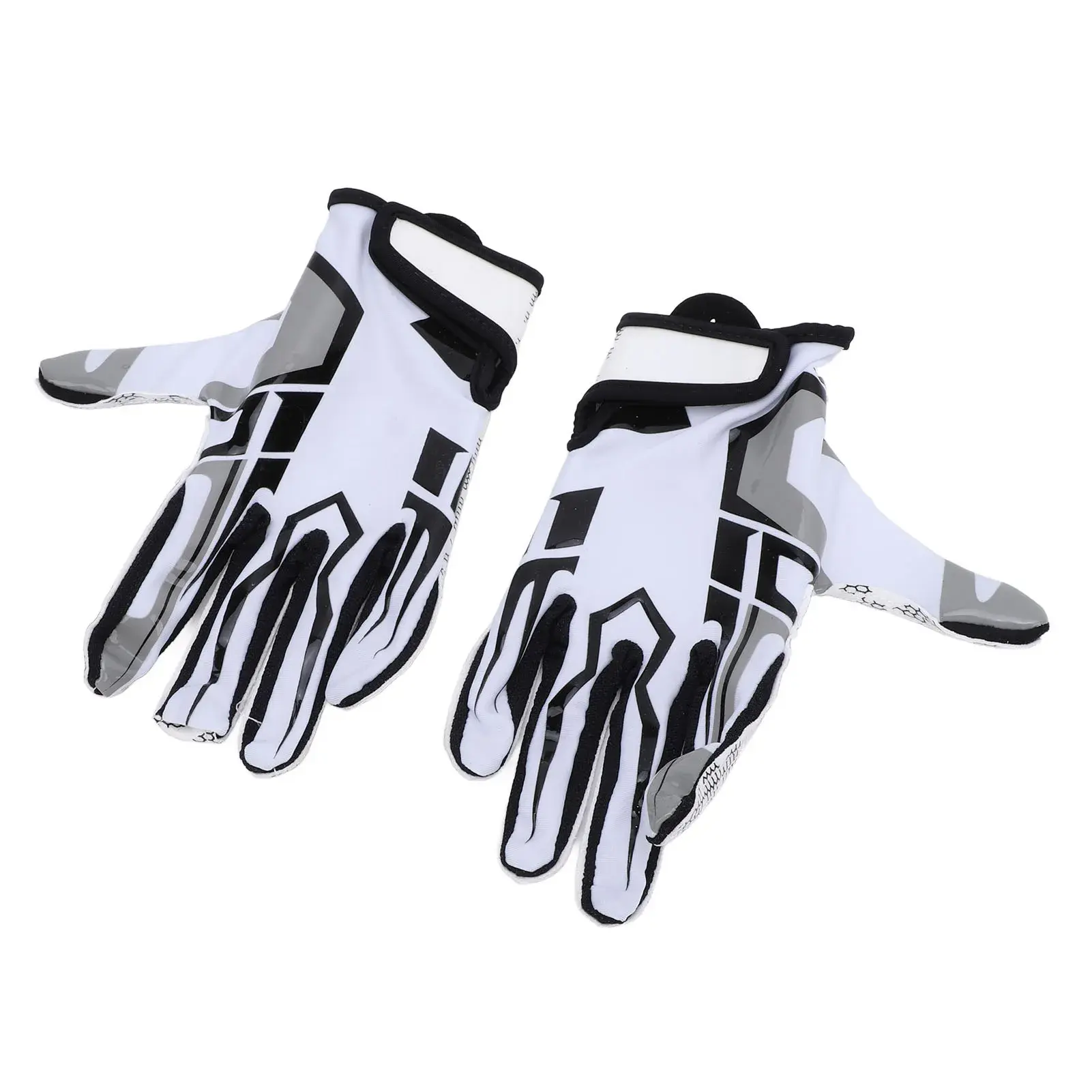 Youth football receiver gloves, white