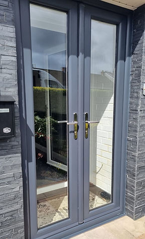 uPVC French Doors in Charcoal Grey