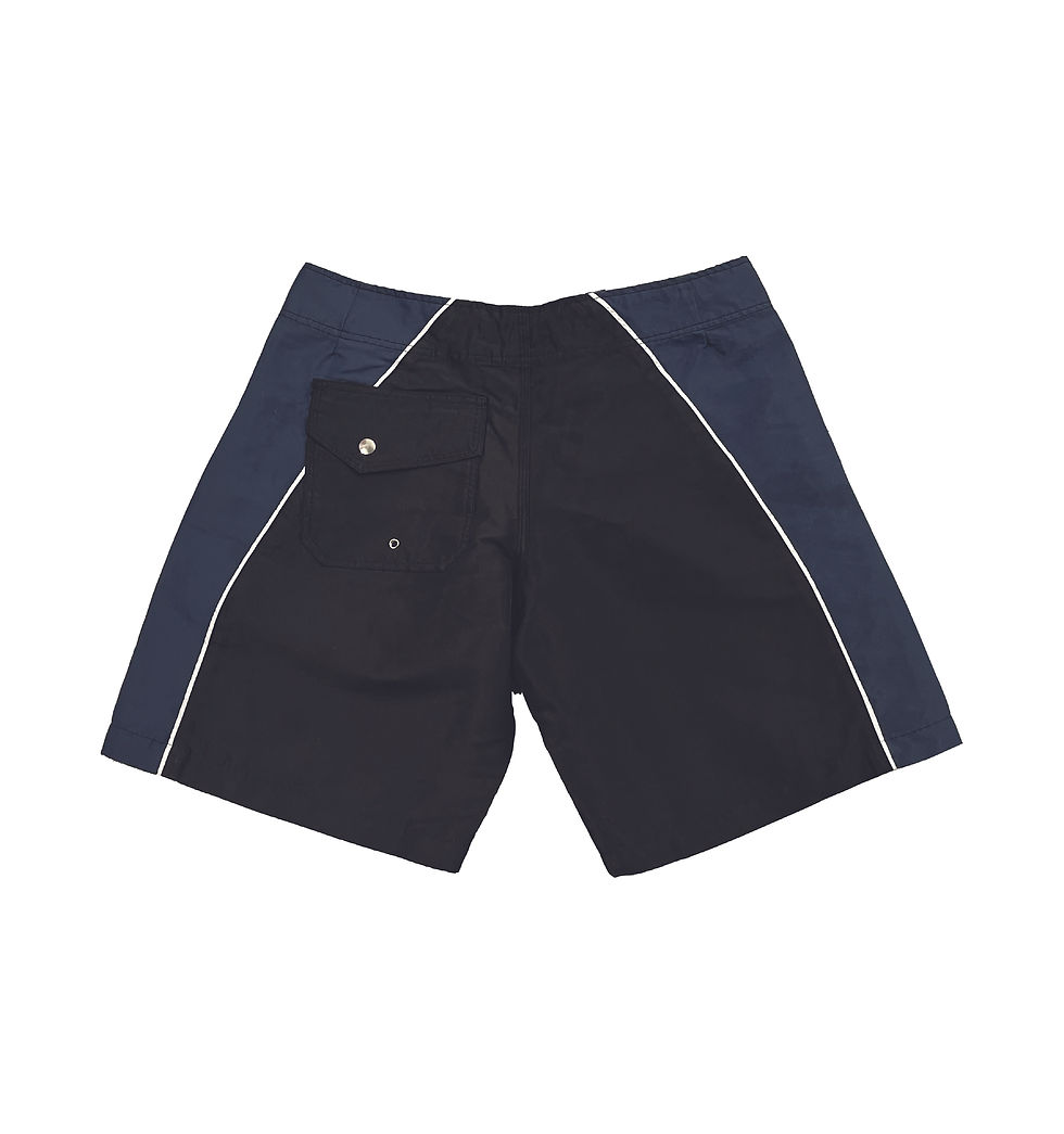 Thumbnail: Curve Panel Lace Trunk - Navy/White