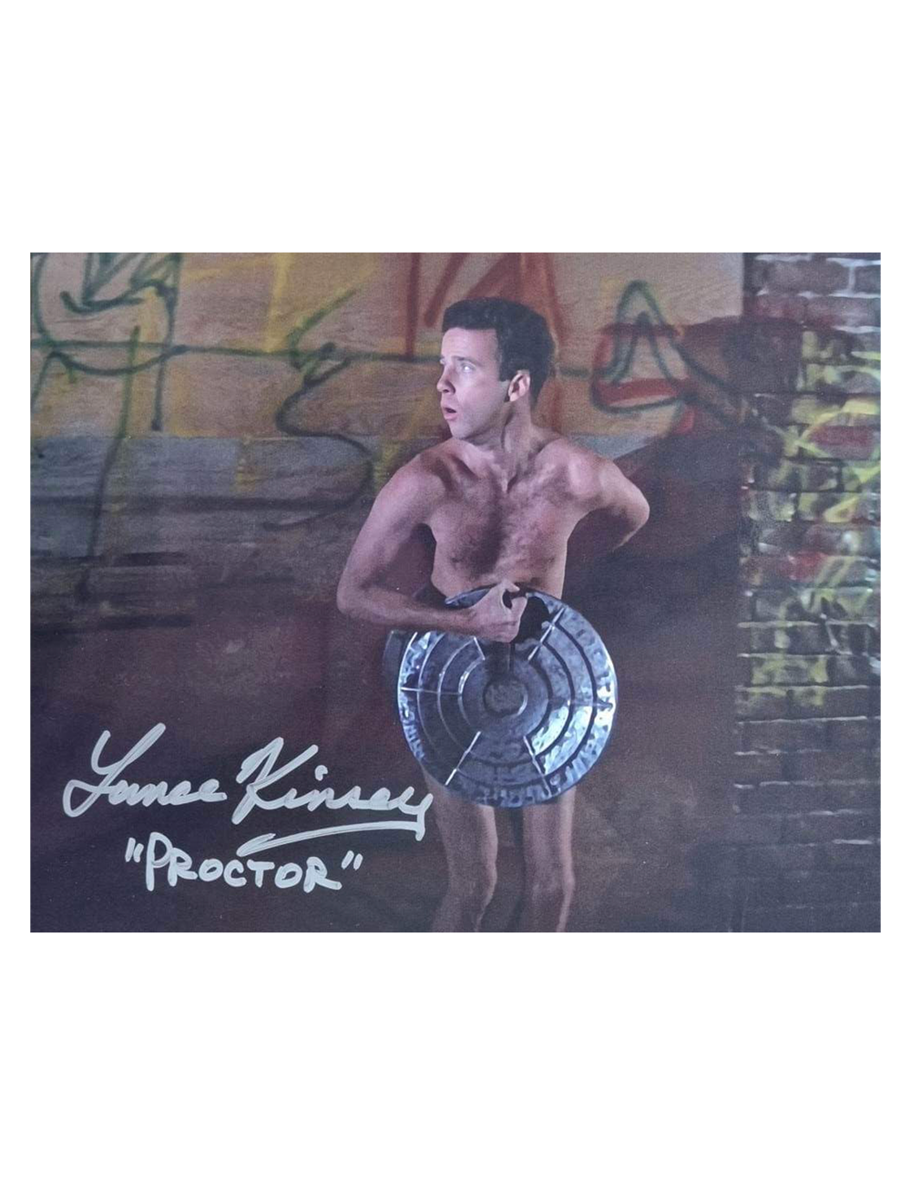 10x8 Police Academy Print Signed by Lance Kinsey