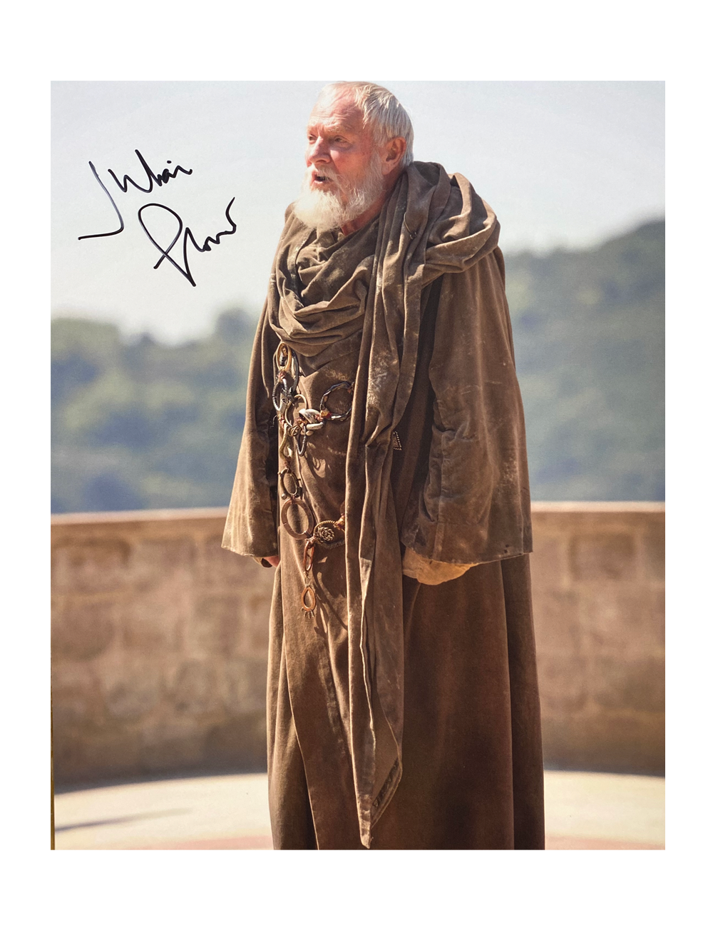 8x10 Game of Thrones Print Signed by Julian Glover in Black