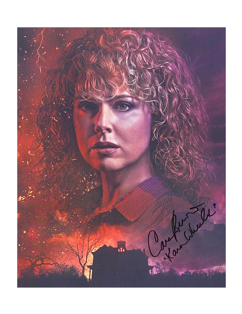 8x10 Stranger Things Print Signed by Cara Buono in Black
