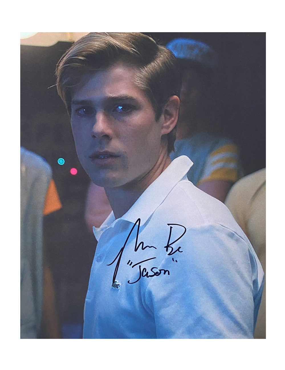 8x10 Stranger Things Print Signed by Mason Dye with Character in Black