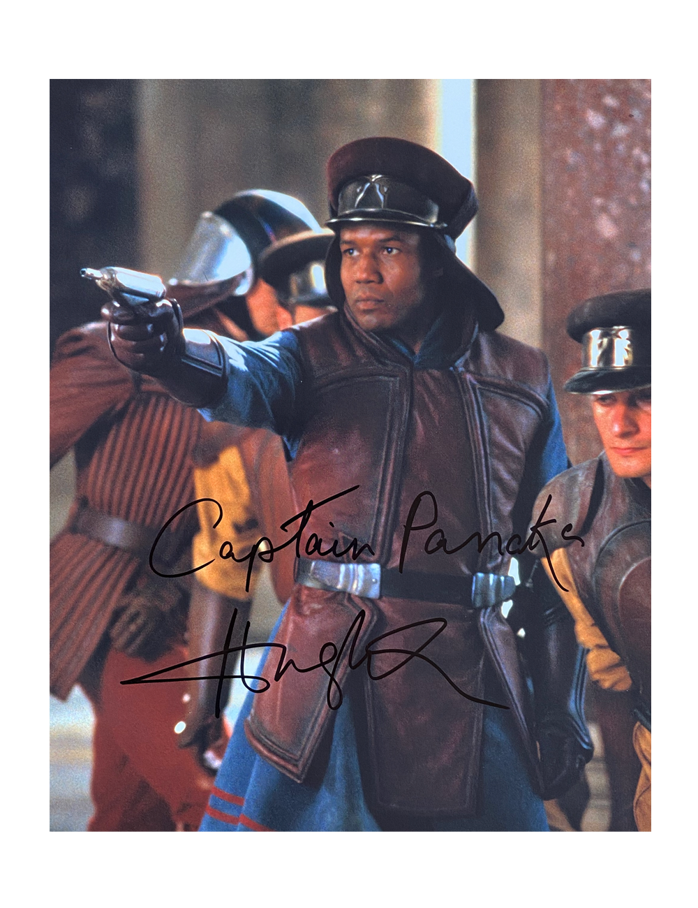 8x10 Star Wars Print Signed by Hugh Quarshie in Black