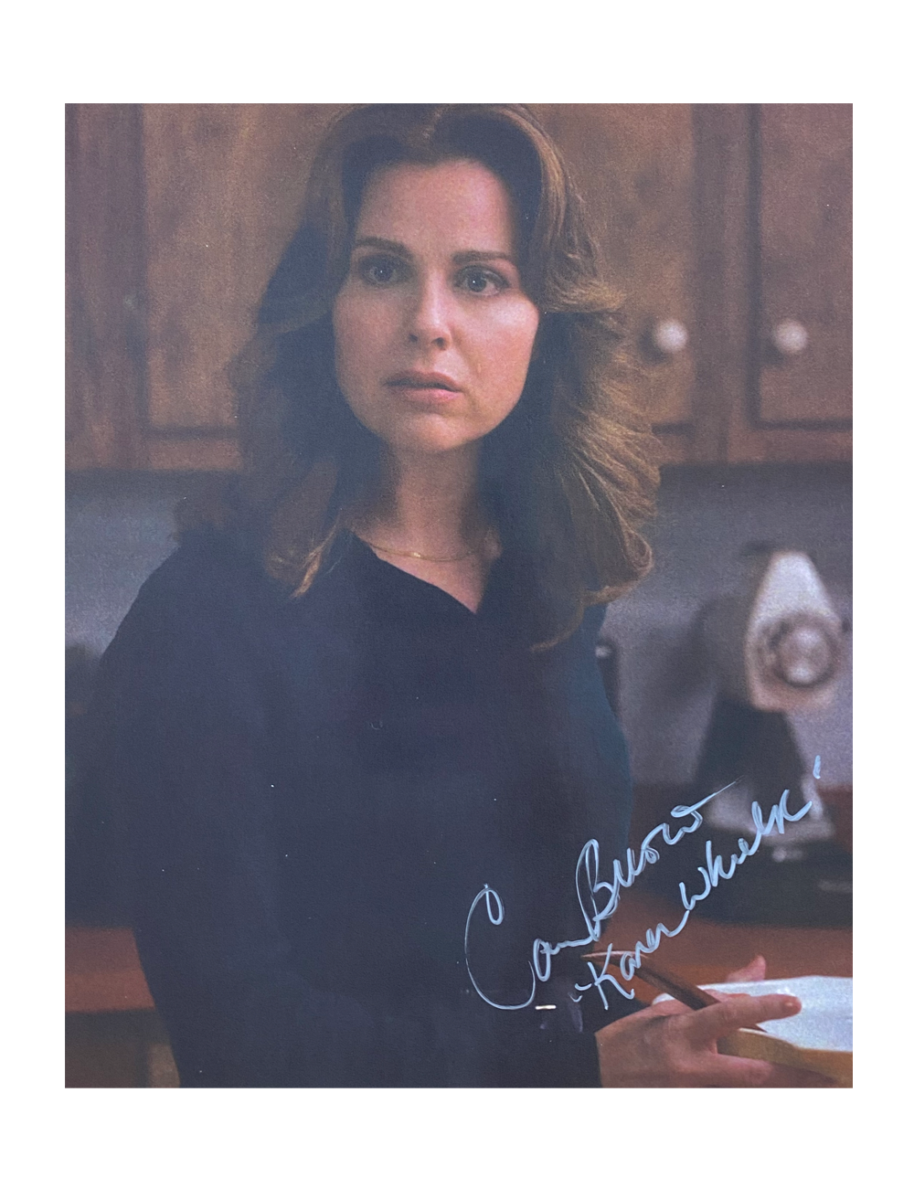 8x10 Stranger Things Print Signed by Cara Buono in Silver
