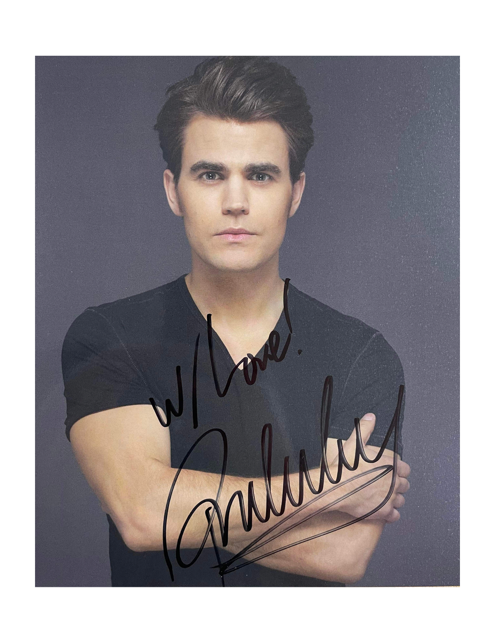 8x10 The Vampire Diaries Print Signed by Paul Wesley