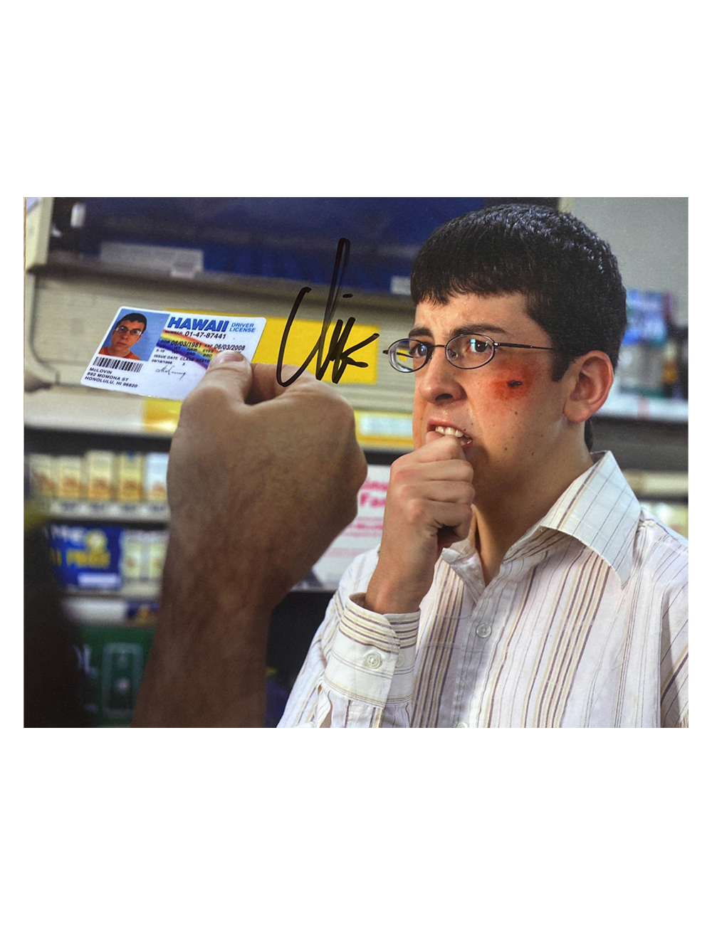 10x8" Superbad Print signed by Christopher Mintz-Plasse