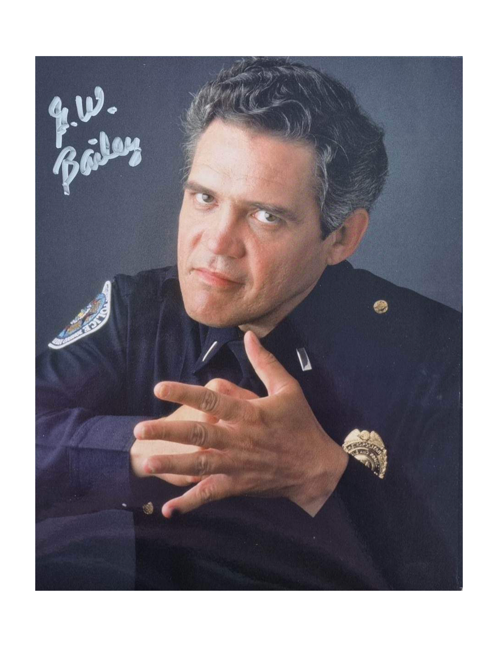 8x10 Police Academy Print Signed by GW Bailey
