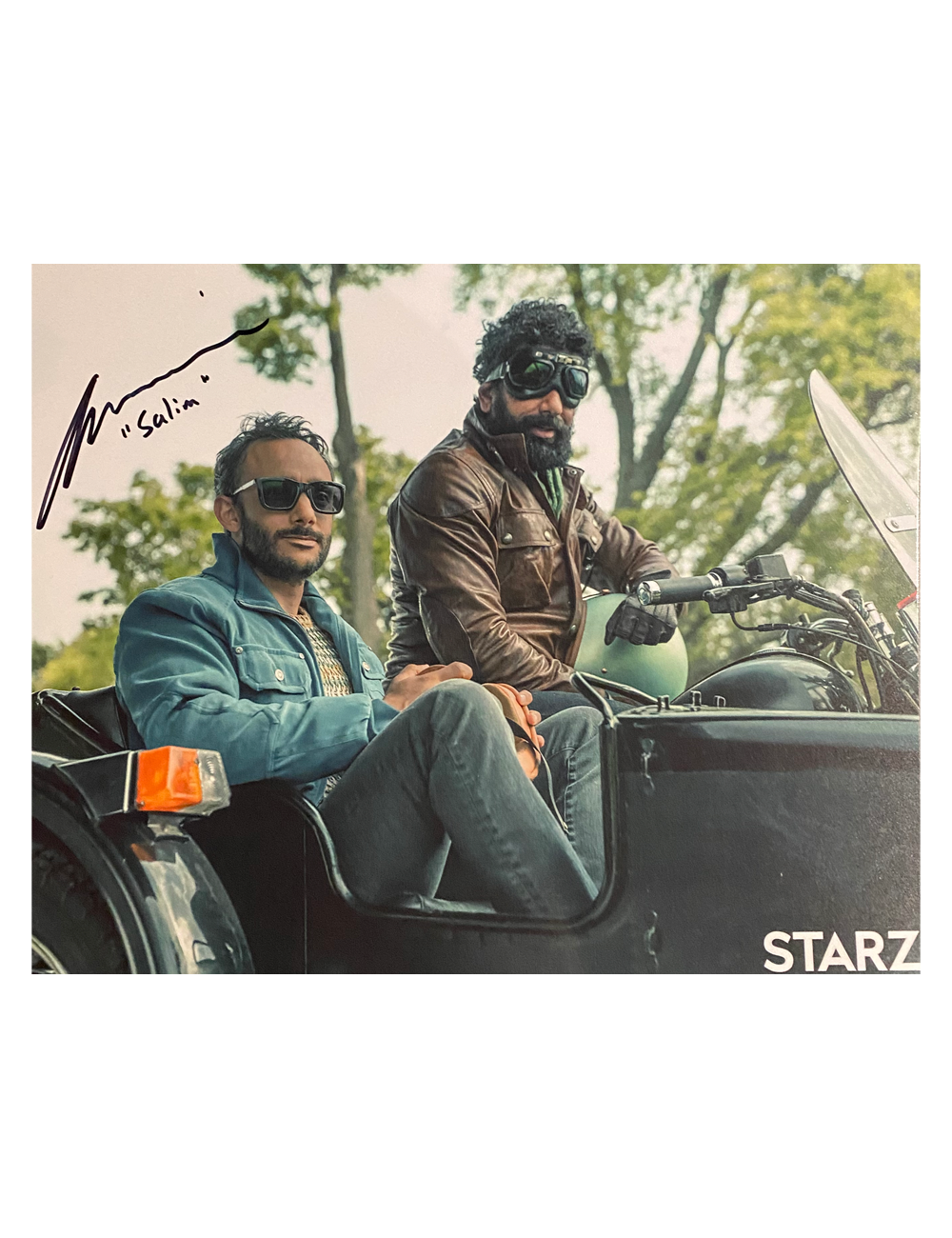 10x8 American Gods Print Signed by Omid Abtahi with Character in Black