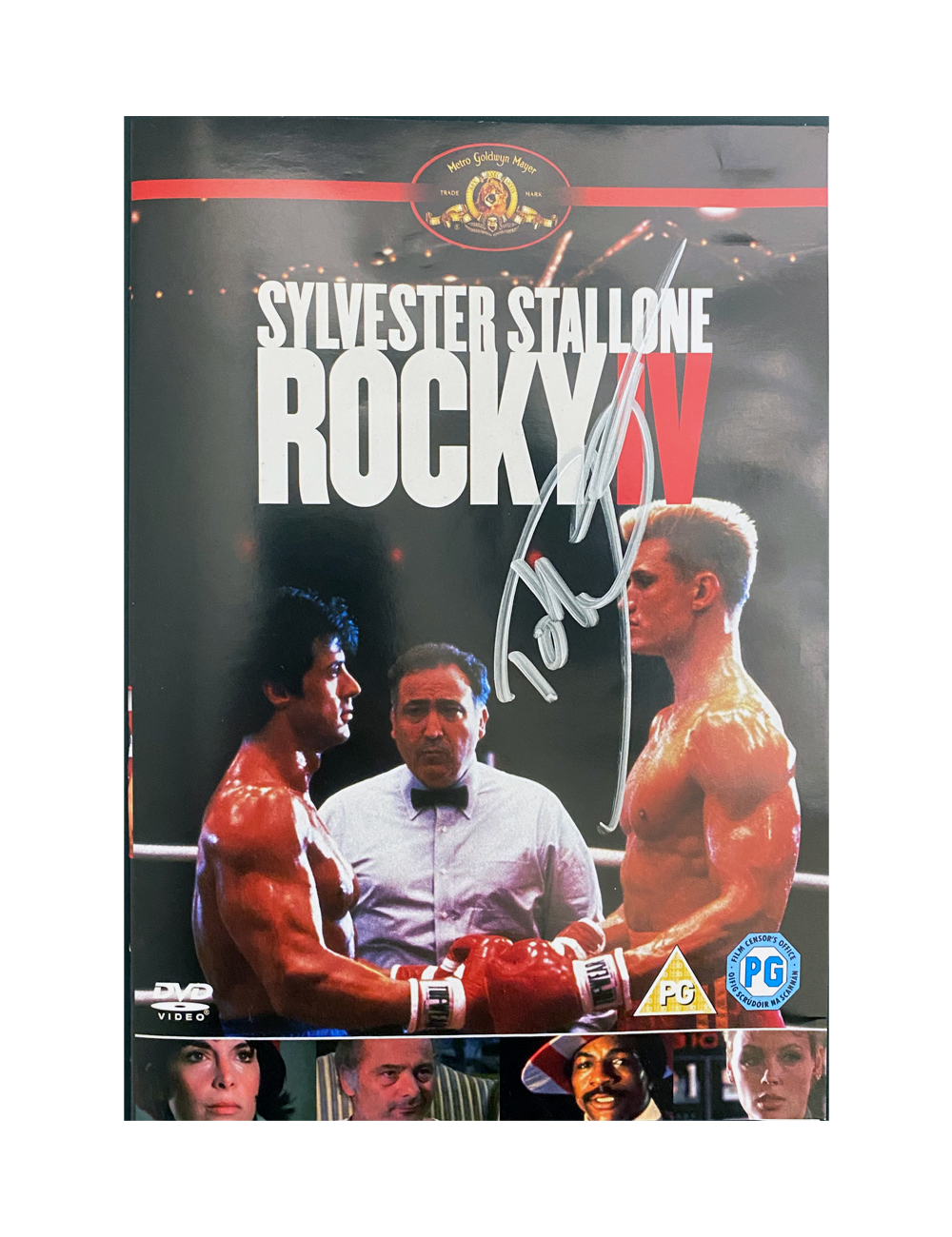 Rocky DVD Case Signed by Dolph Lundgren in Silver