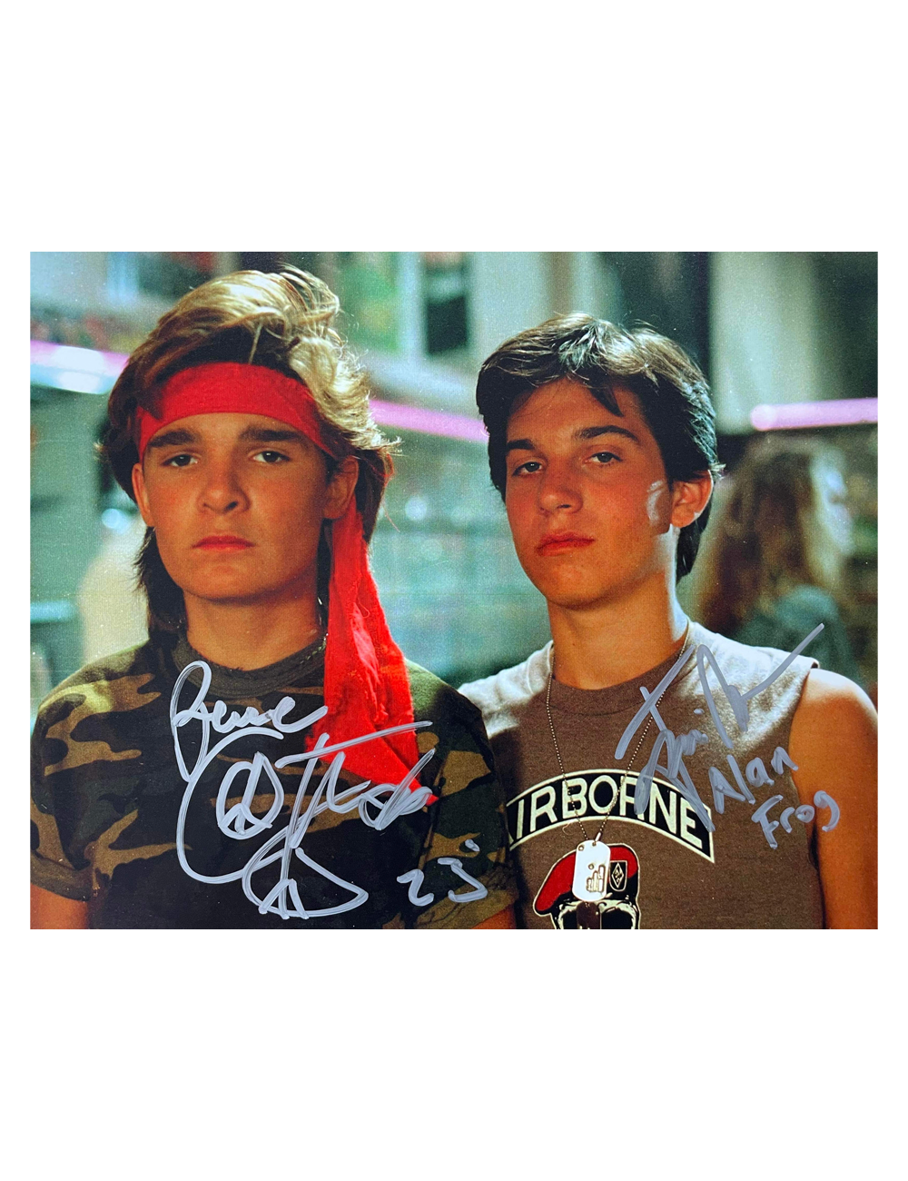 10x8 The Lost Boys Print Signed by Corey Feldman and Jamison Newlander
