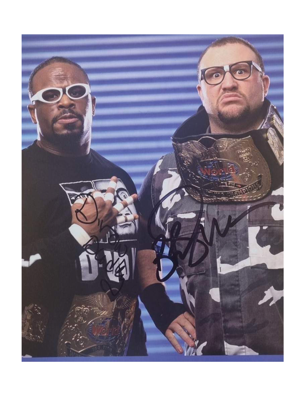 8x10 Dudley Boyz Wrestling Print Signed by D-von and Bubba Ray