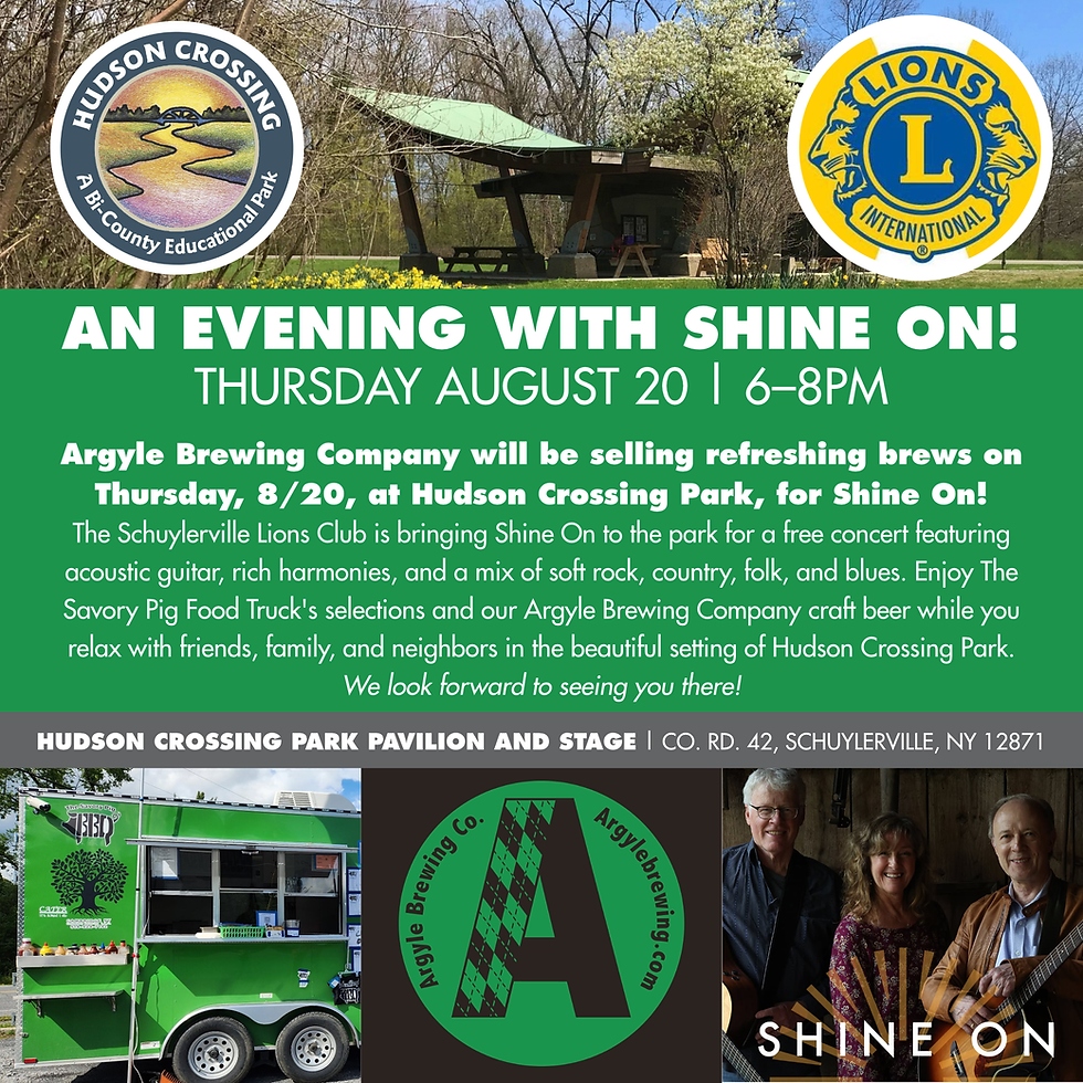 An Evening With Shine On at Hudson Crossing Park