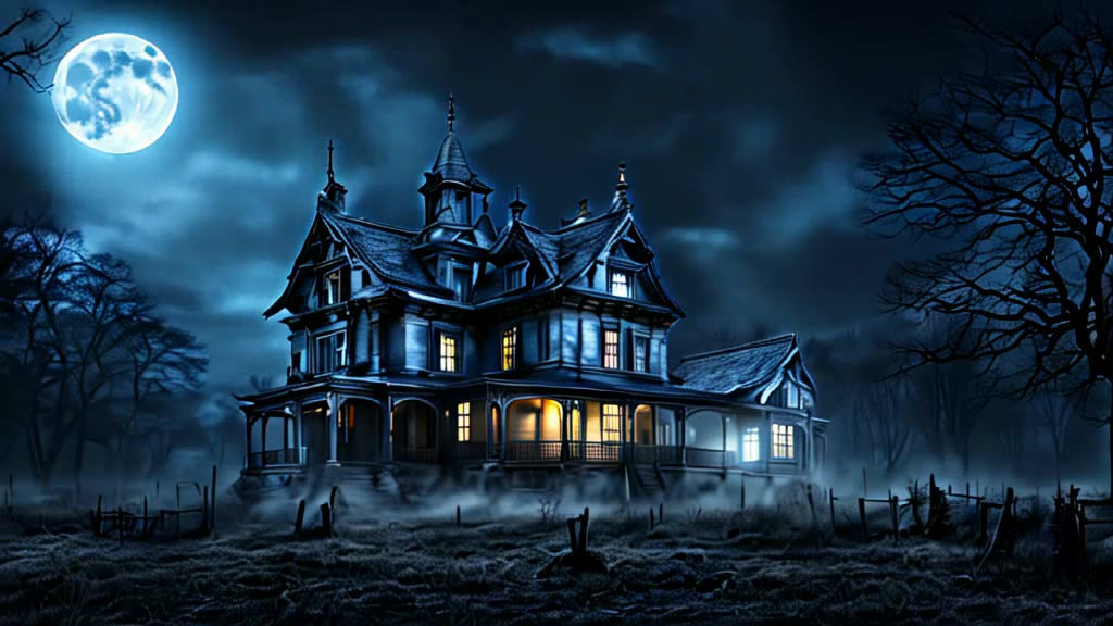 Lightning Storm and Haunted House