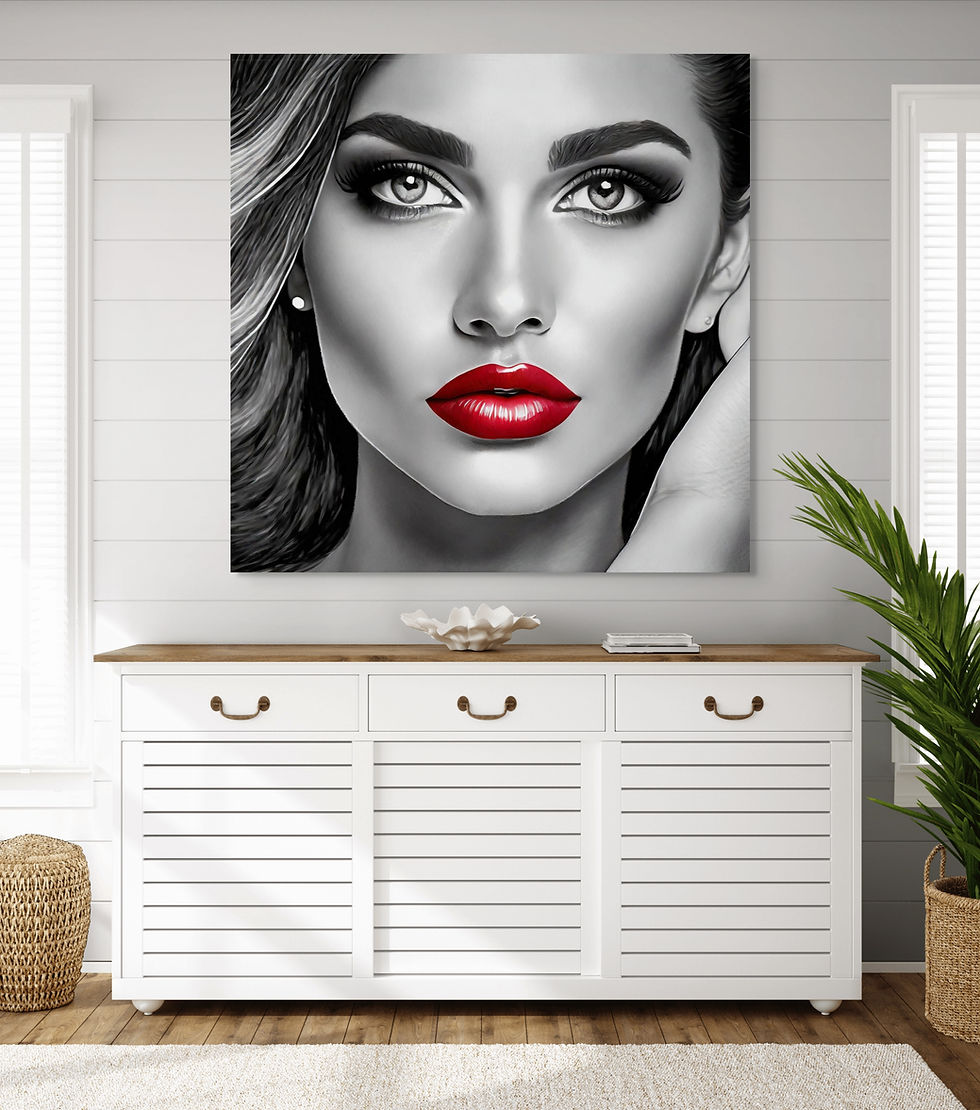 Thumbnail: A close up a beautiful womans face with gorgeous full red lips.
