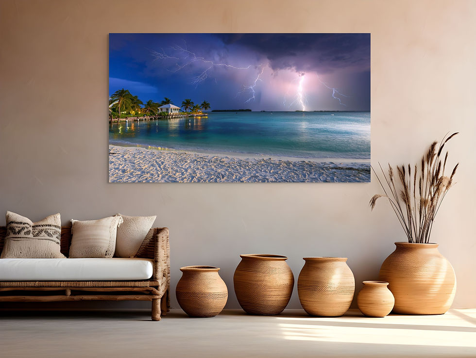 Thumbnail: Islamorada, Florida at Dusk with a storm and lightning and sunset light.