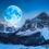Thumbnail: The Rocky Mountains with lots of snow with a Large Blue Full Moon.