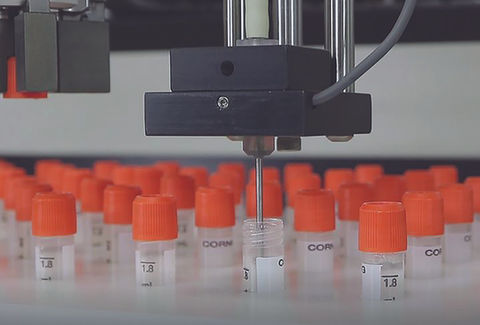 Close up of Vial filling