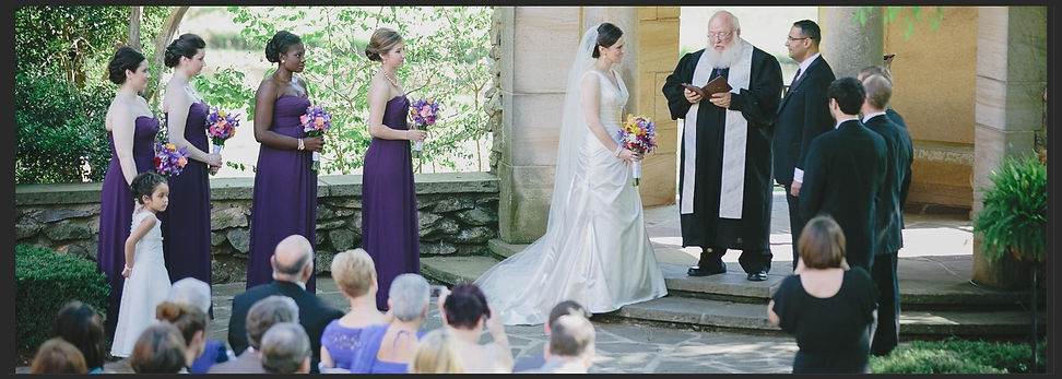 Wedding officiant at Graylyn Estates
