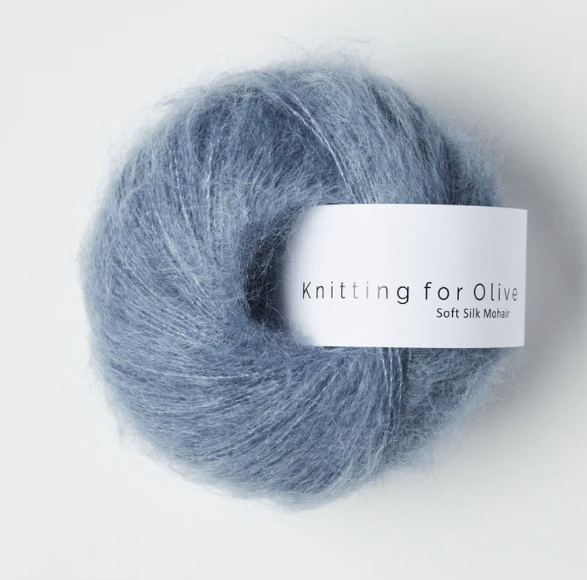 Knitting for Olive, Soft Silk Mohair, Dusty Dove Blue