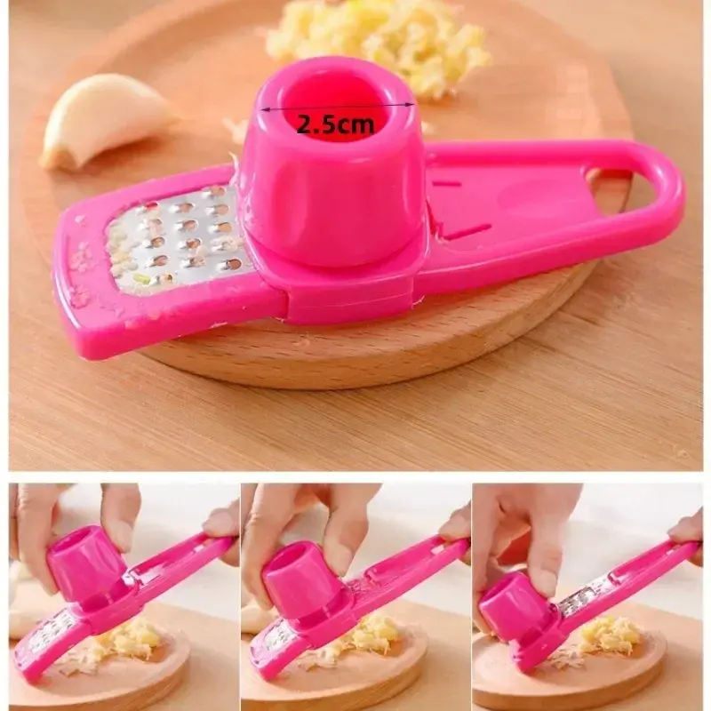 Thumbnail: Garlic Press Crusher with Peeler - Stainless Steel Ginger & Garlic Mincer