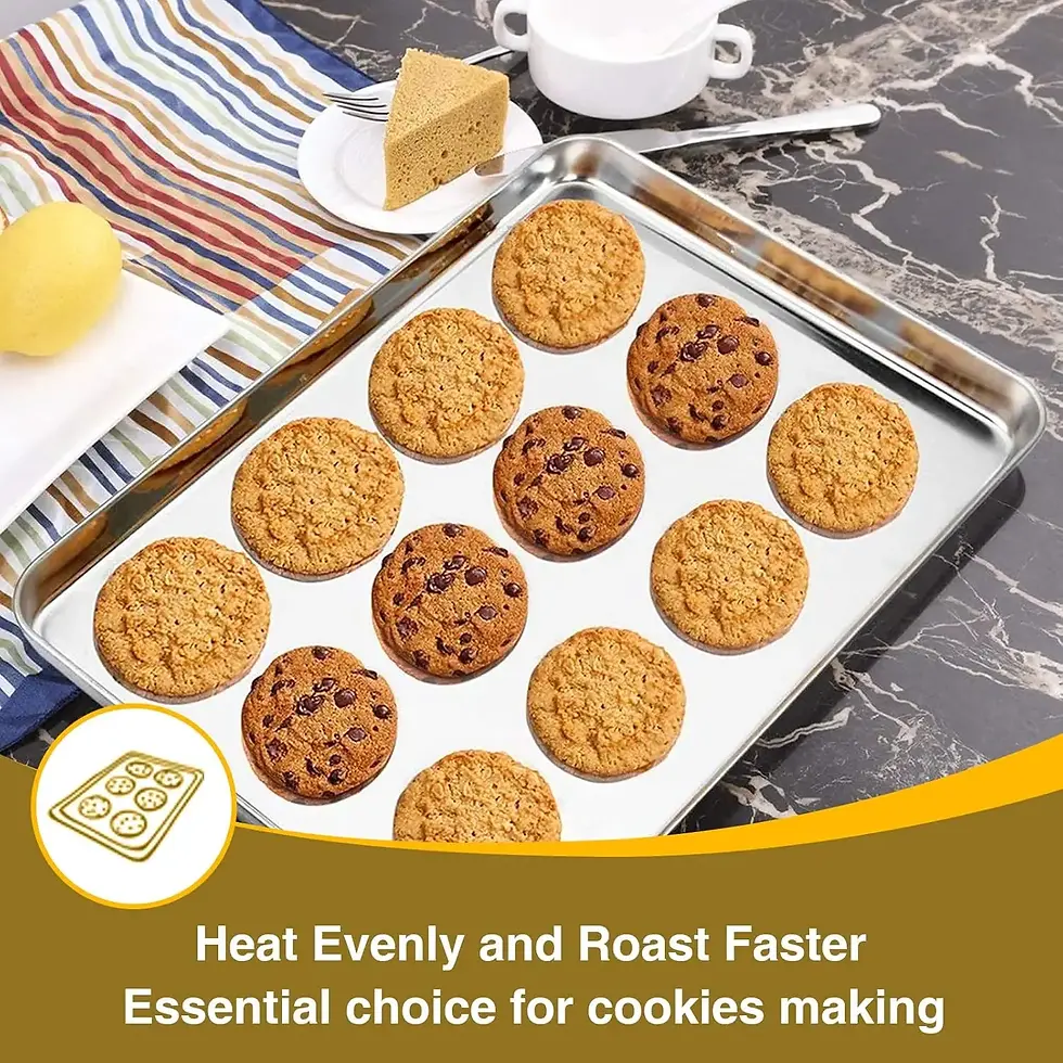 Thumbnail: Durable Stainless Steel Baking Pan and Rack