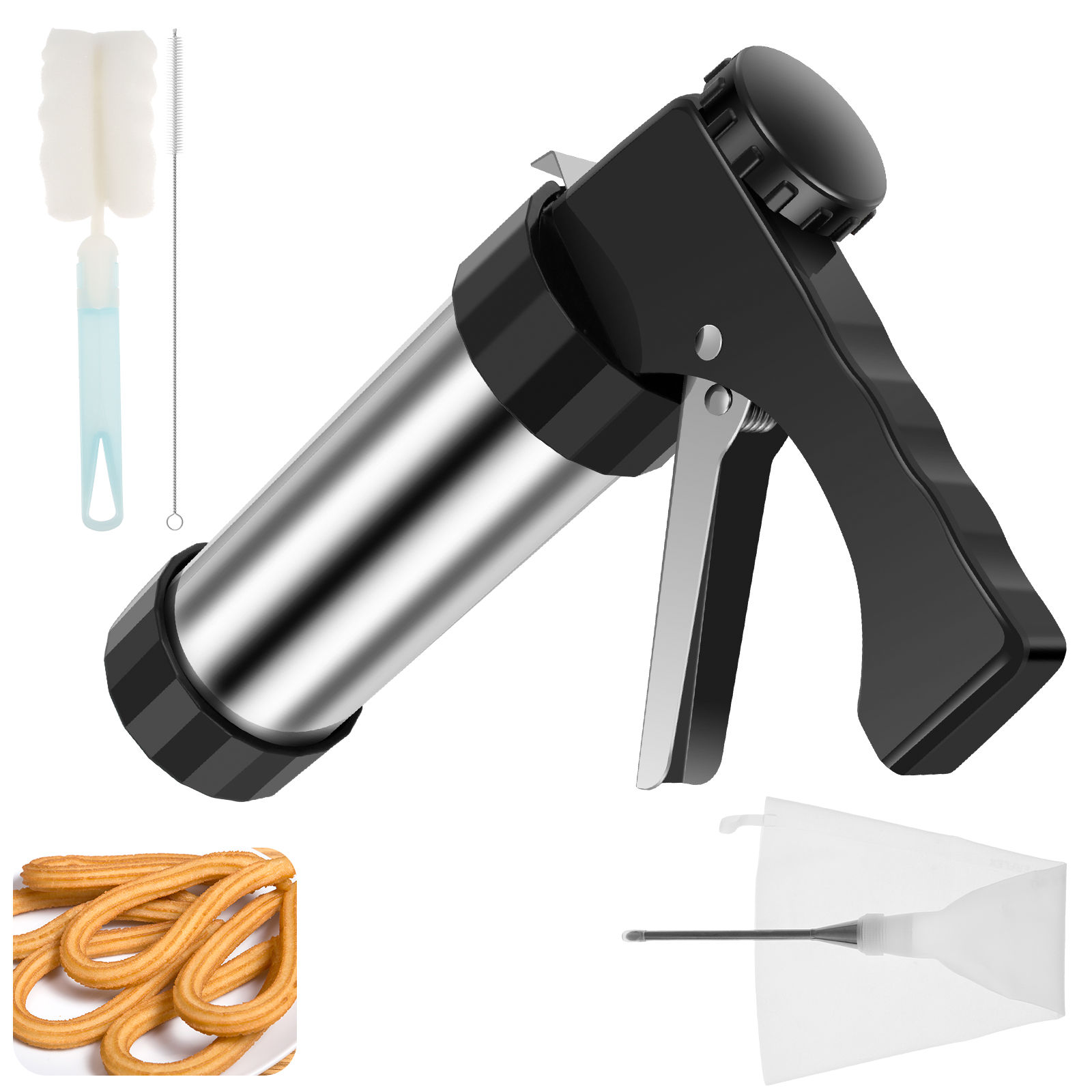 Churro Maker Professional Domestic Churrera for Churros and Batons - Stainless S