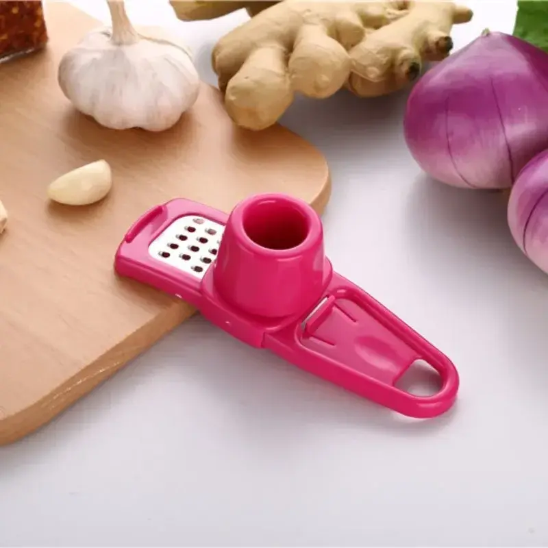 Thumbnail: Garlic Press Crusher with Peeler - Stainless Steel Ginger & Garlic Mincer