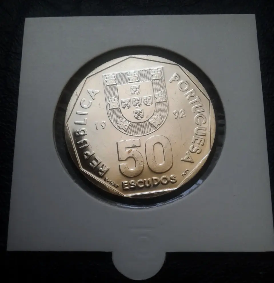 Прев'ю: Португалія 50 ескудо 1992 року BU