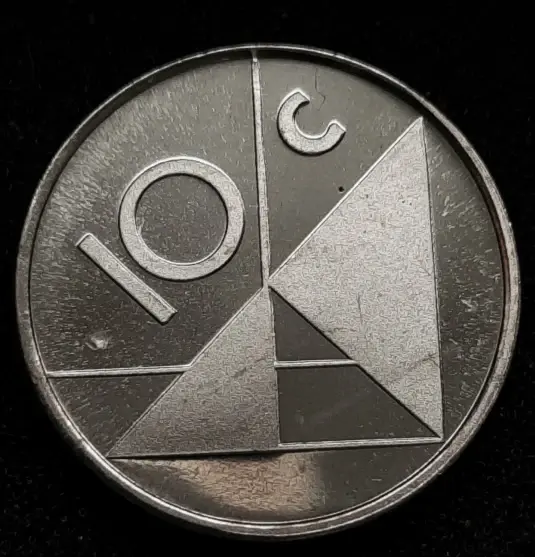 Прев'ю: Аруба 10 центів 1987 року BU