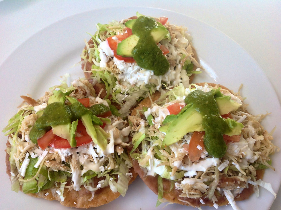 Tostadas de pollo.