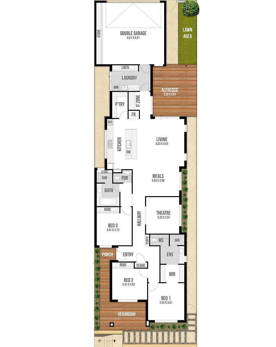 Single Storey House Floor Plan - The Freedom by Boyd Design Perth