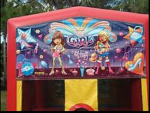 Girl Power themed moonbounce