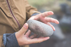 Holding a stone