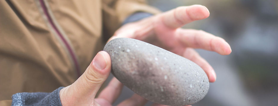 Holding a stone
