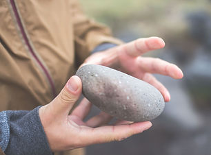 Holding a stone