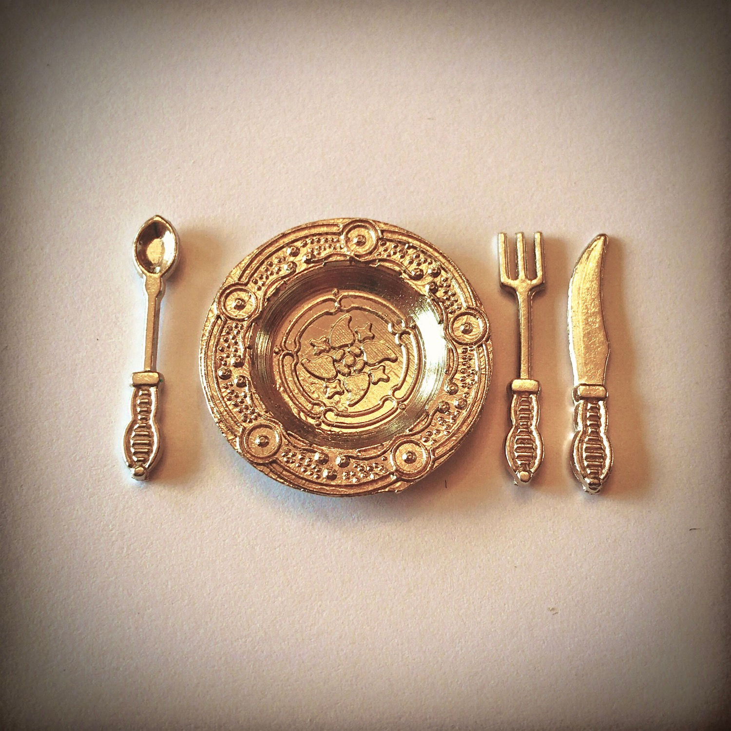 Tallrik & bestick - miniatyr