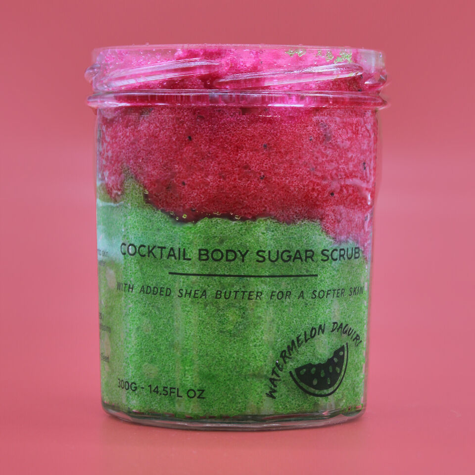 Thumbnail: Handmade Fragranced Cocktail Body Sugar Scrub - Watermelon Daquiri 300g