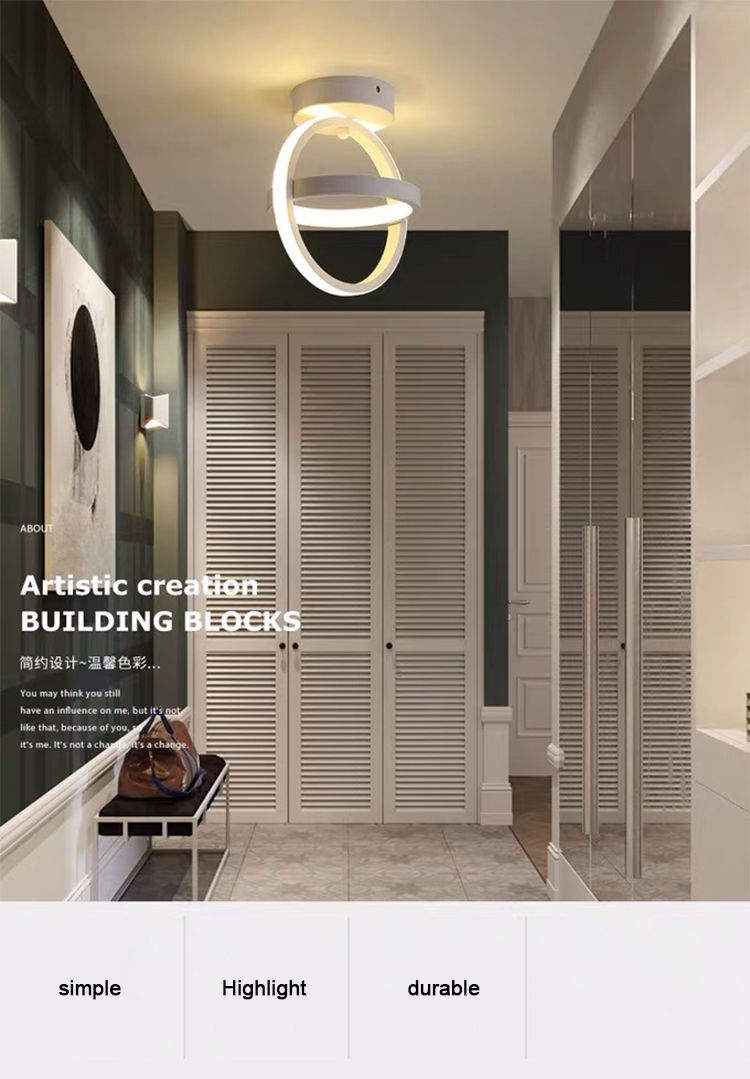 Thumbnail: Modern LED Ceiling Light 2 Rings 