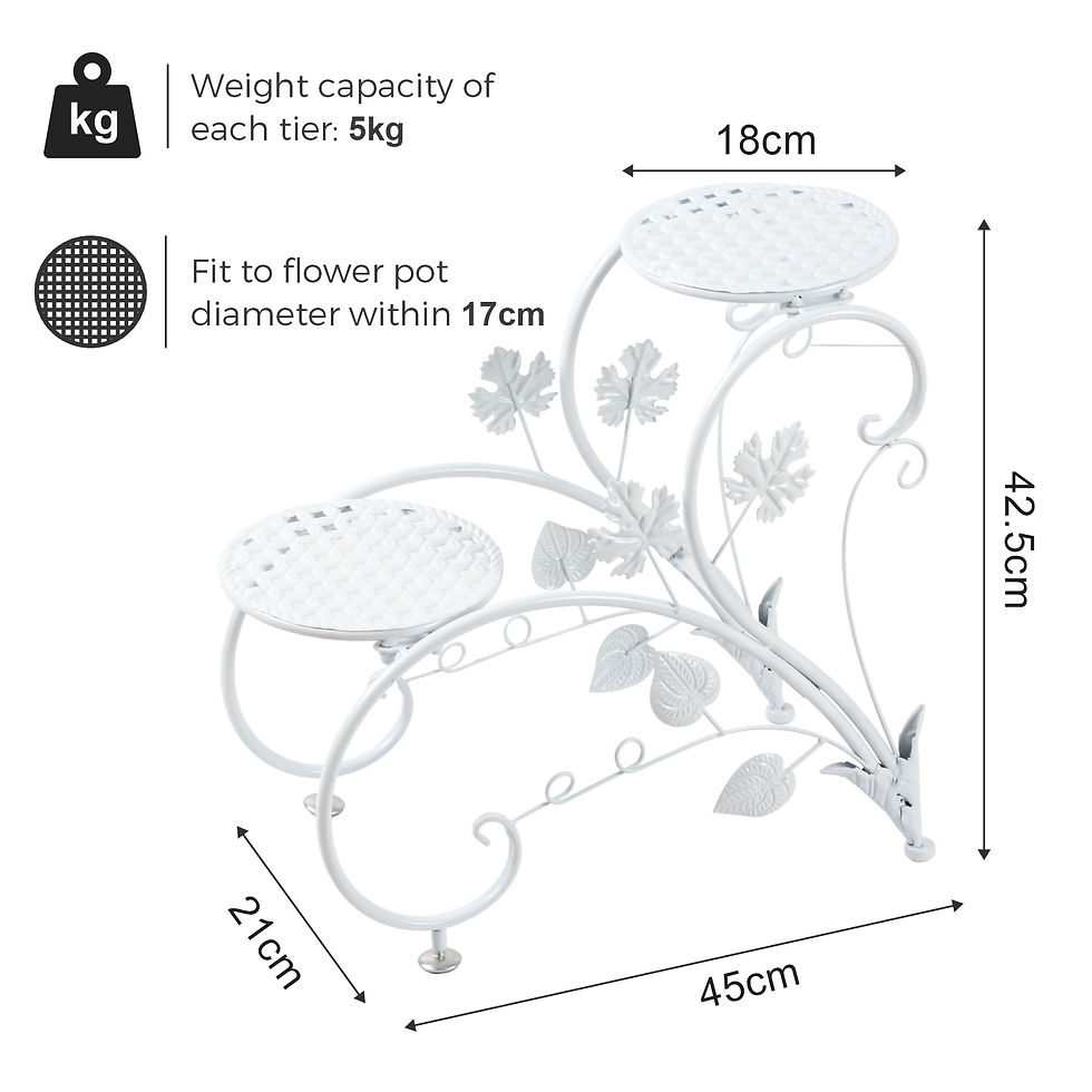 Thumbnail: Classic Tall Plant Stand Art Flower - 2pcs