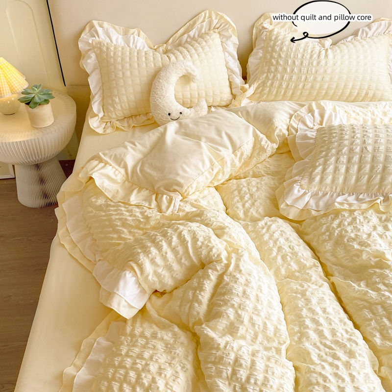 Thumbnail: 3-Piece Solid Color Duvet Cover Set