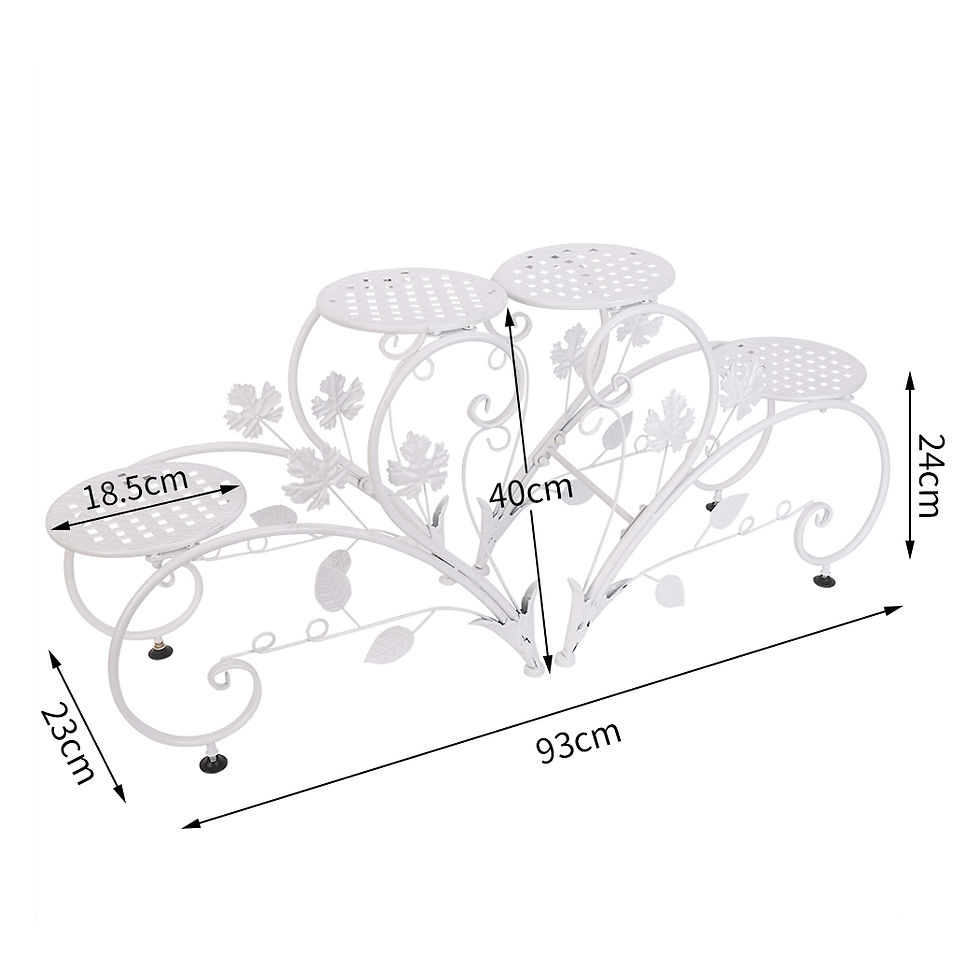 Thumbnail: Classic Tall Plant Stand Art Flower - 2pcs