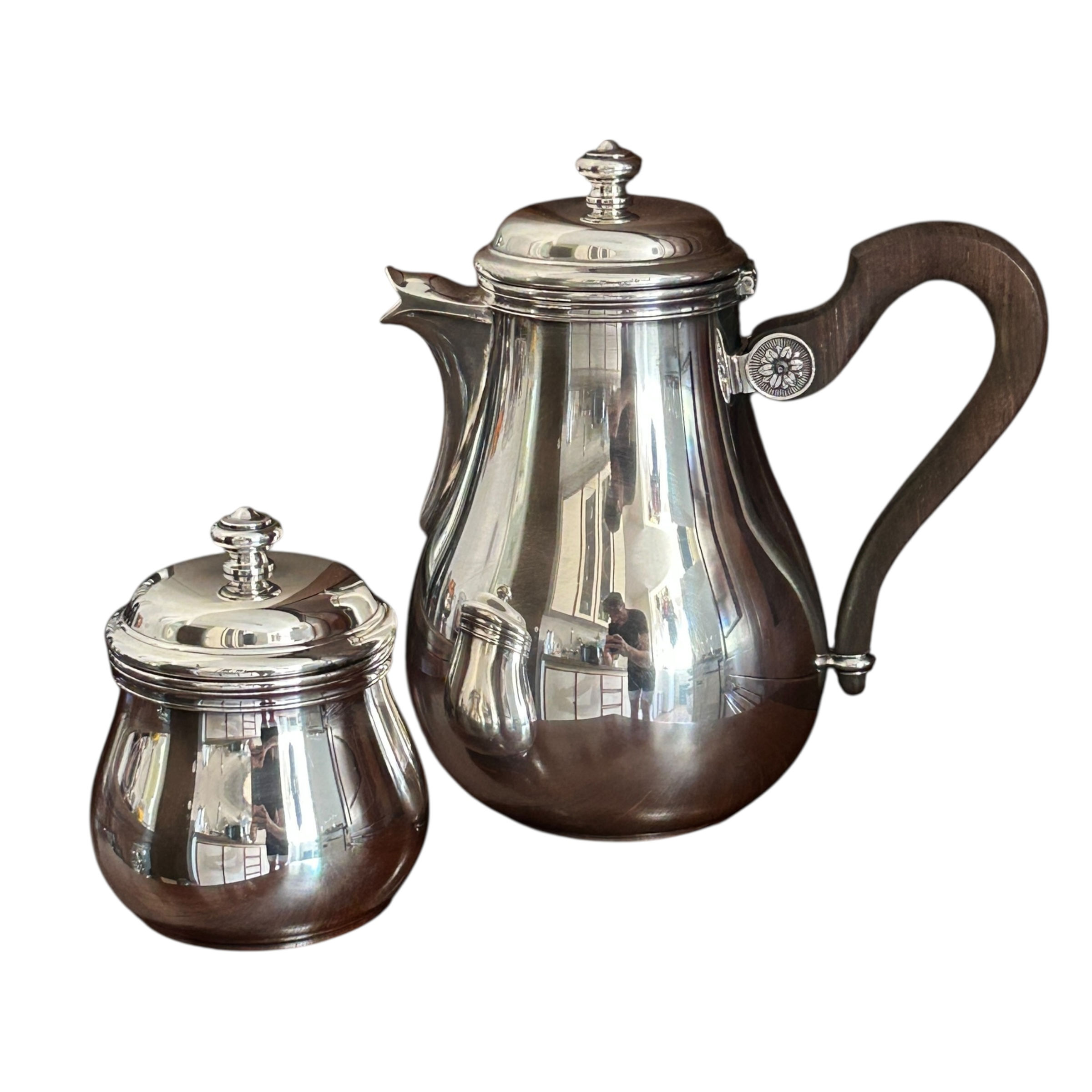 Conjunto para café em prata Christofle modelo Albi