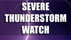 Muskoka is under a severe thunderstorm watch; possibility of wind gusts, large hail & heavy rain