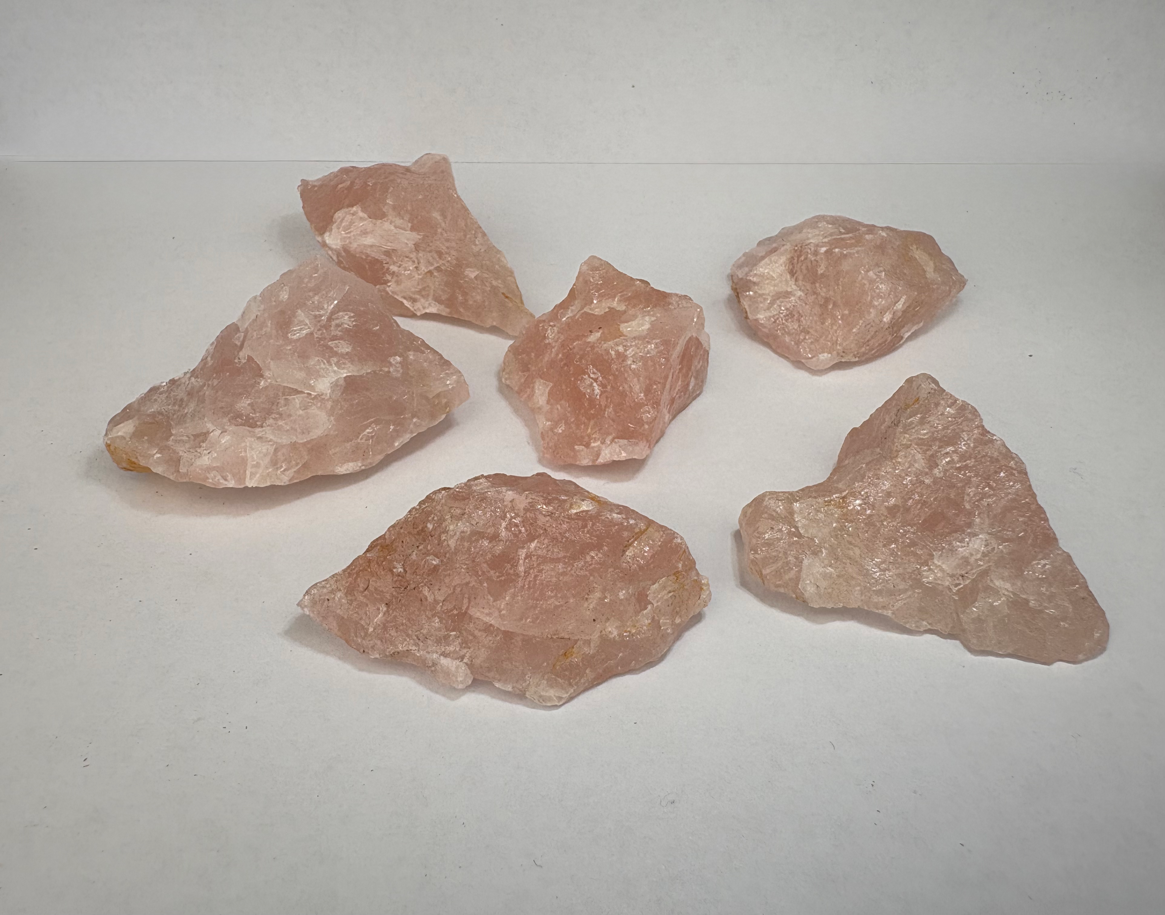ROSE QUARTZ RAW SPECIMENS (Varying weights)