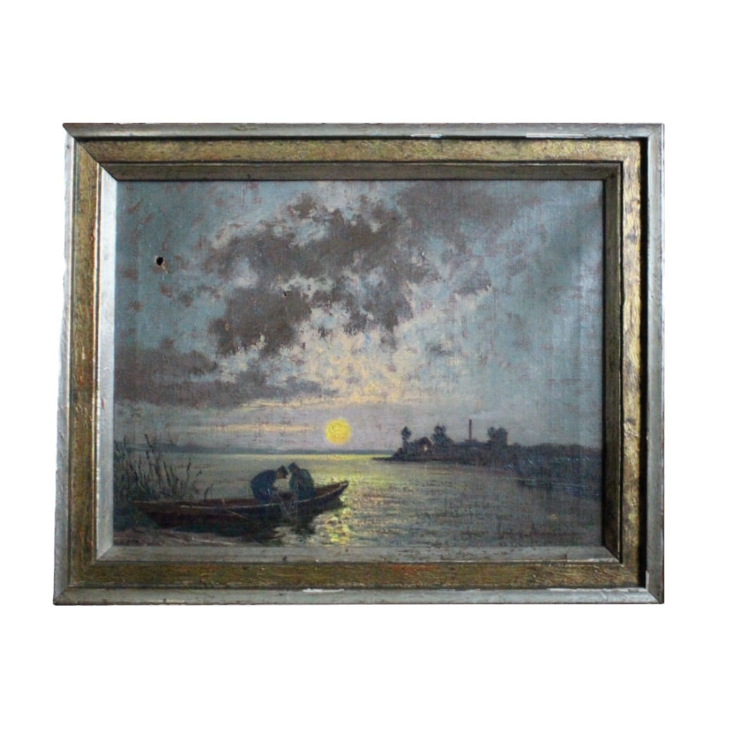 Lorenz-Murowana: Sonnenuntergang am See (57.5 x 45.5 cm)