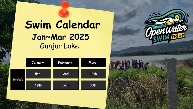 Swim Calendar Jan to Mar 2025